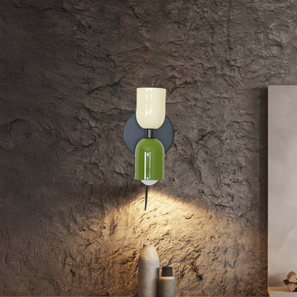 Couleur Double Plug In Eclectic Crystal Wall Lamp