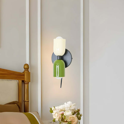 Couleur Double Plug In Eclectic Crystal Wall Lamp