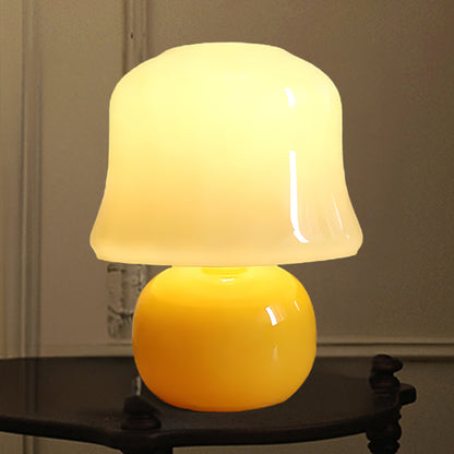 Creamy Mushroom Art Deco Crystal Table Lamp