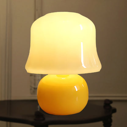 Creamy Mushroom Art Deco Crystal Table Lamp