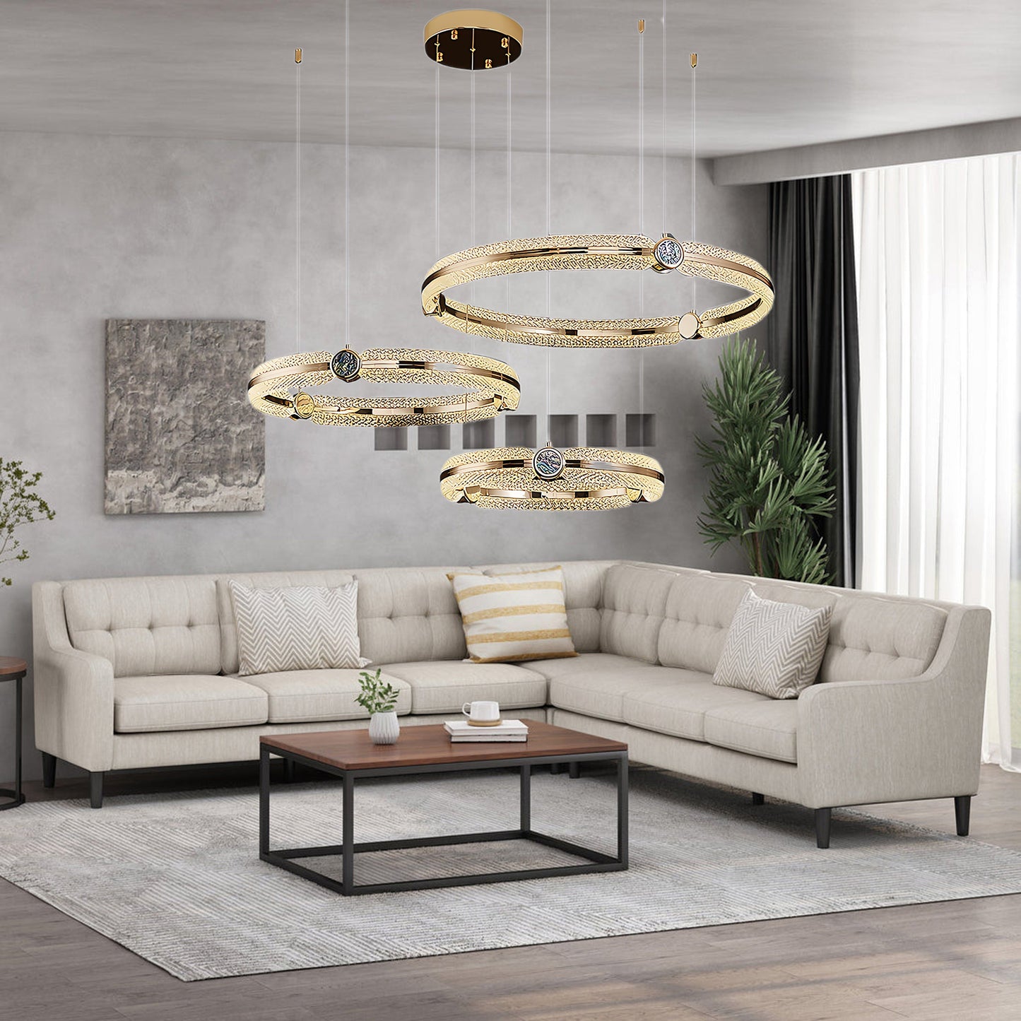 Creative Ring Modern Metal Chandelier