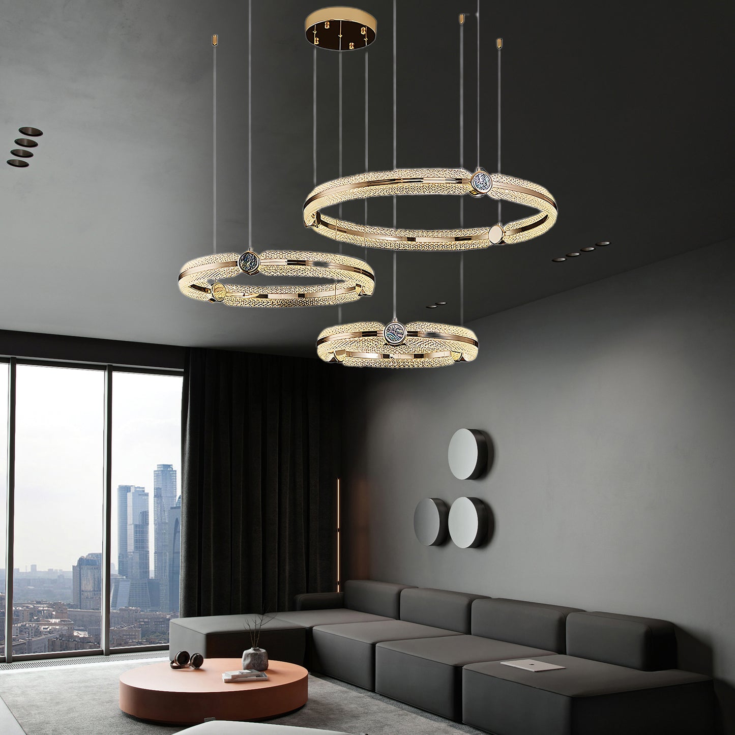 Creative Ring Modern Metal Chandelier