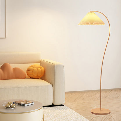 Crescini Pleated Modern Metal Floor Lamp