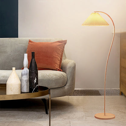 Crescini Pleated Modern Metal Floor Lamp