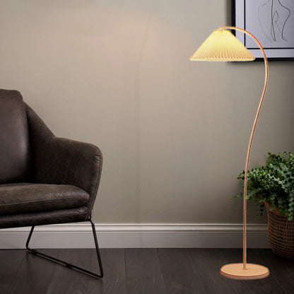 Crescini Pleated Modern Metal Floor Lamp