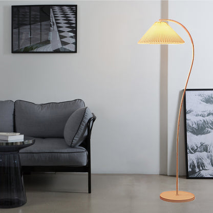 Crescini Pleated Modern Metal Floor Lamp