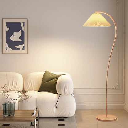 Crescini Pleated Modern Metal Floor Lamp