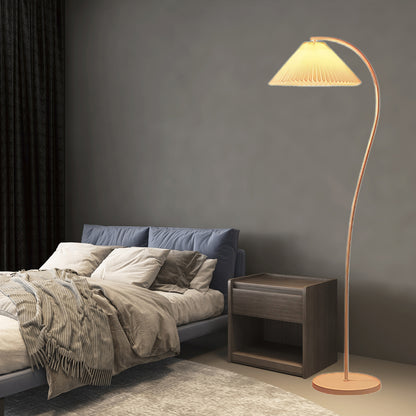 Crescini Pleated Modern Metal Floor Lamp