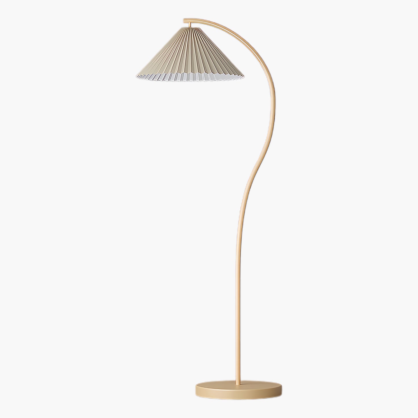 Crescini Pleated Modern Metal Floor Lamp