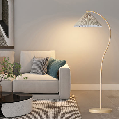 Crescini Pleated Modern Metal Floor Lamp