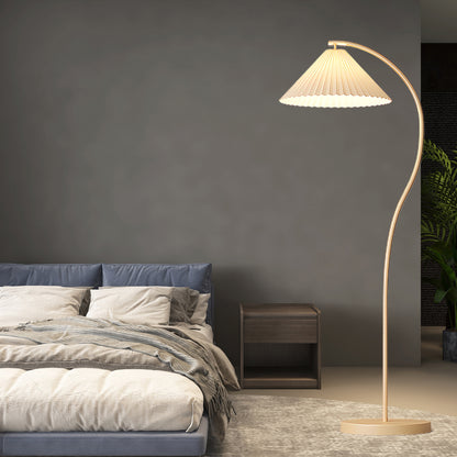 Crescini Pleated Modern Metal Floor Lamp