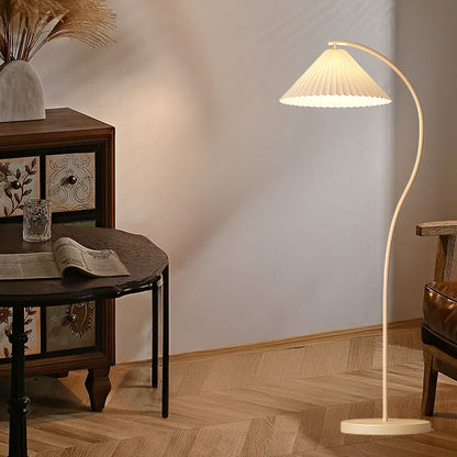 Crescini Pleated Modern Metal Floor Lamp