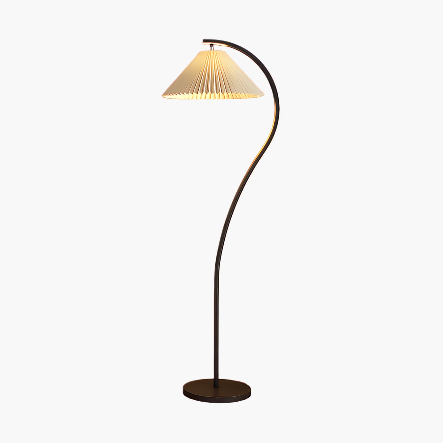 Crescini Pleated Modern Metal Floor Lamp