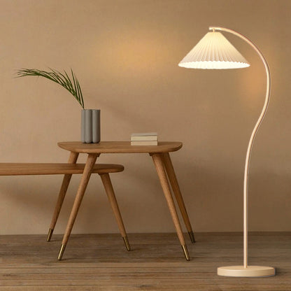 Crescini Pleated Modern Metal Floor Lamp