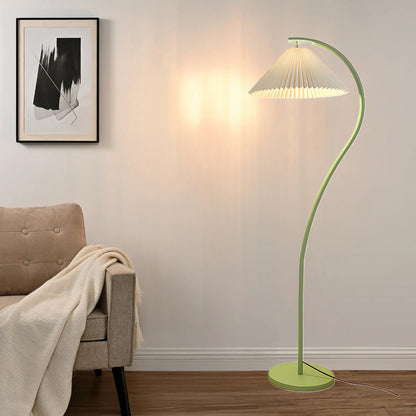 Crescini Pleated Modern Metal Floor Lamp