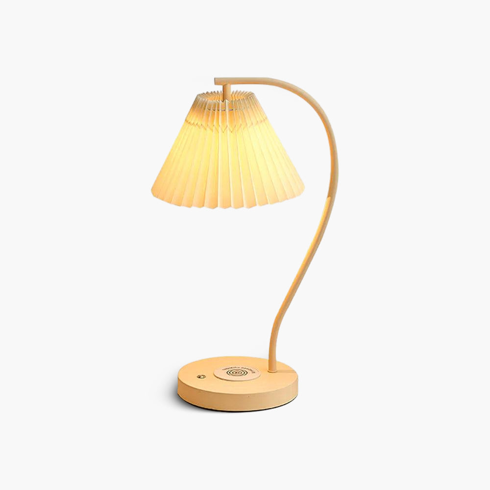 Crescini Pleated Traditional Metal Table Lamp