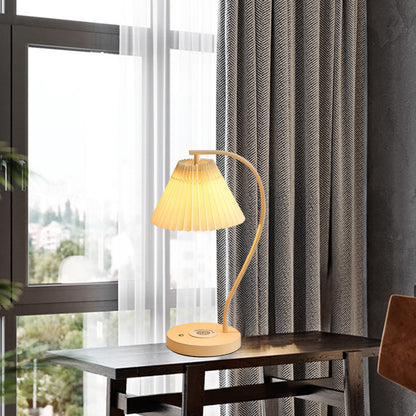 Crescini Pleated Traditional Metal Table Lamp