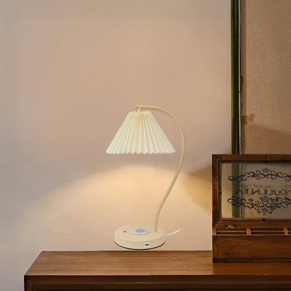 Crescini Pleated Traditional Metal Table Lamp