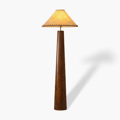 Crestview Paper Column Modern Wood Floor Lamp