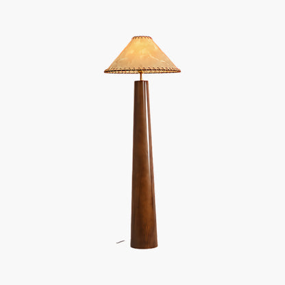 Crestview Paper Column Modern Wood Floor Lamp