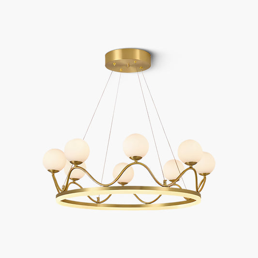 Crown Brass Luxury Crystal Chandelier