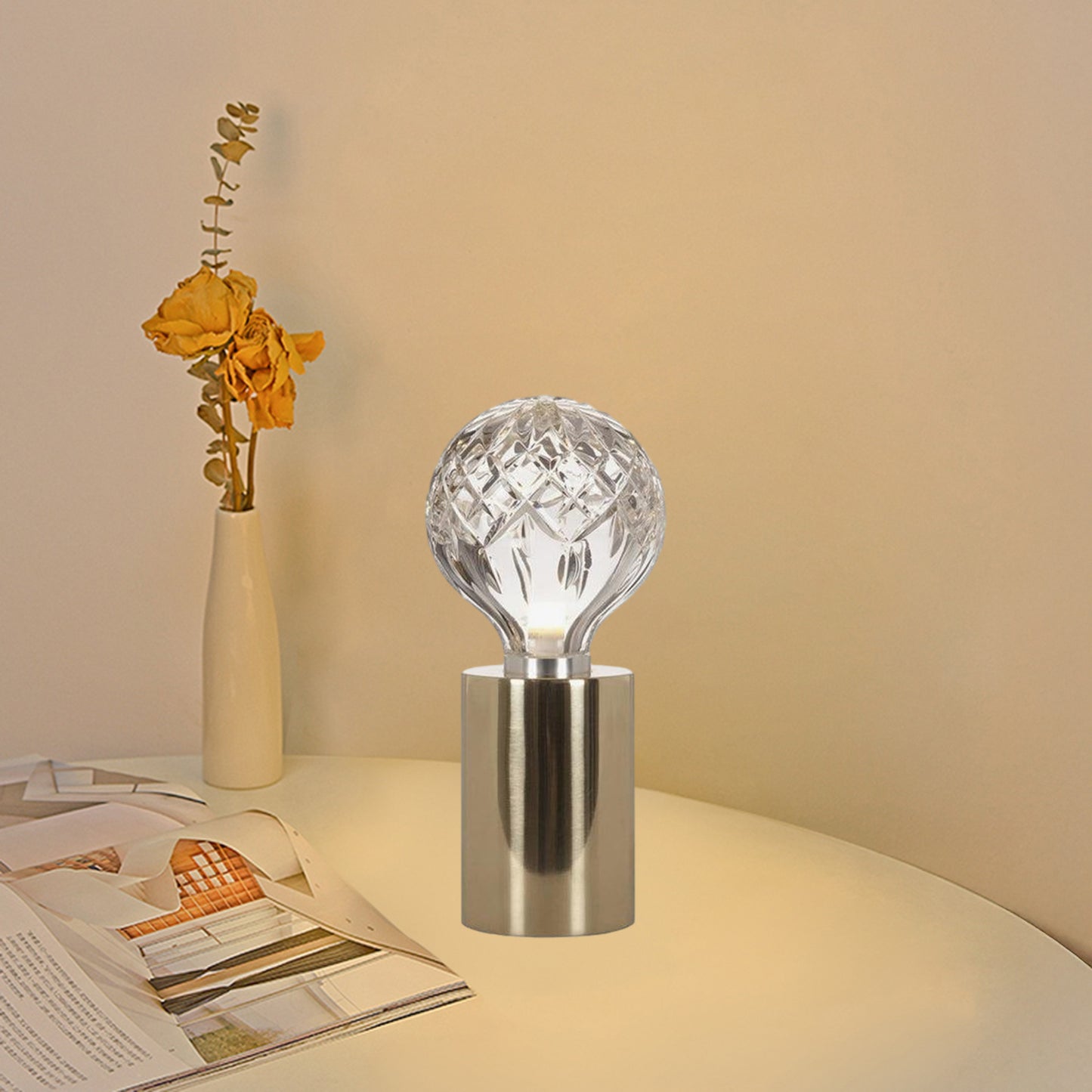 Crystal Bulb Traditional Table Lamp