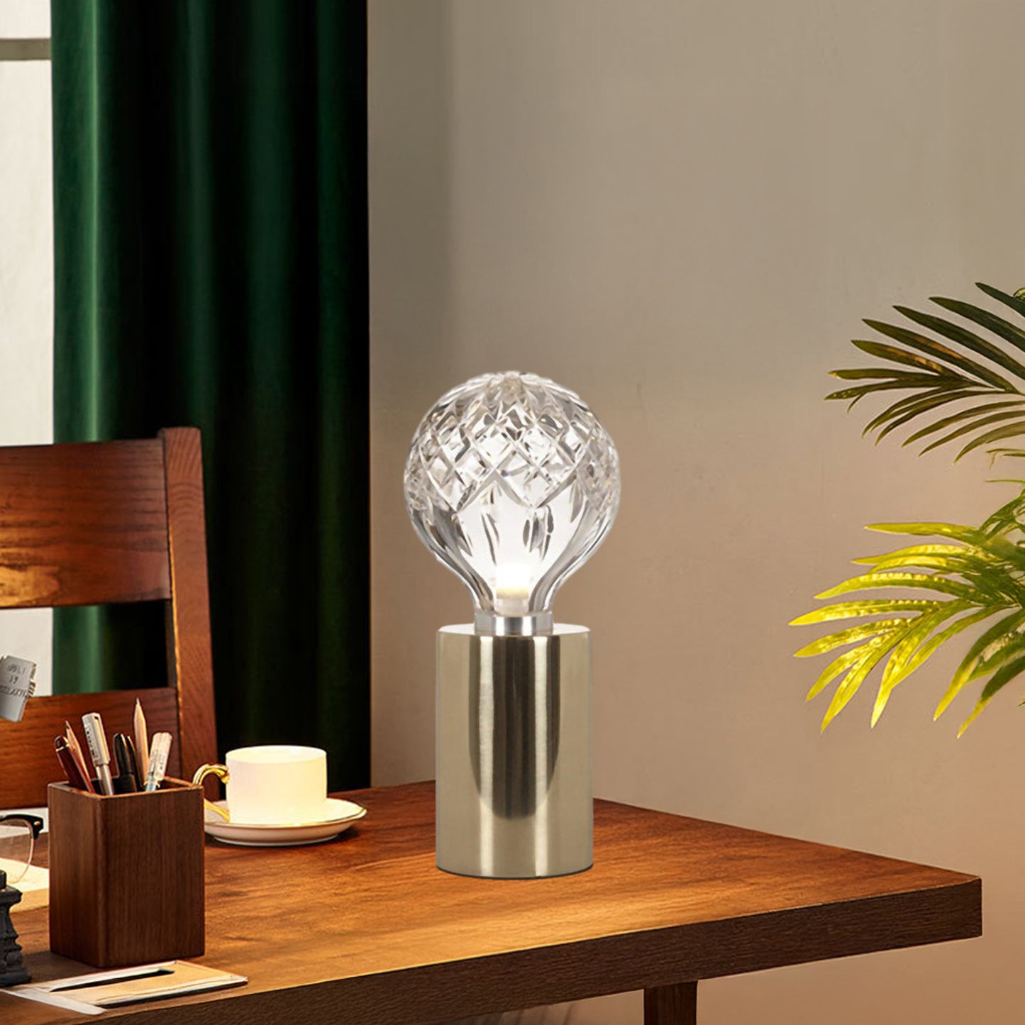 Crystal Bulb Traditional Table Lamp