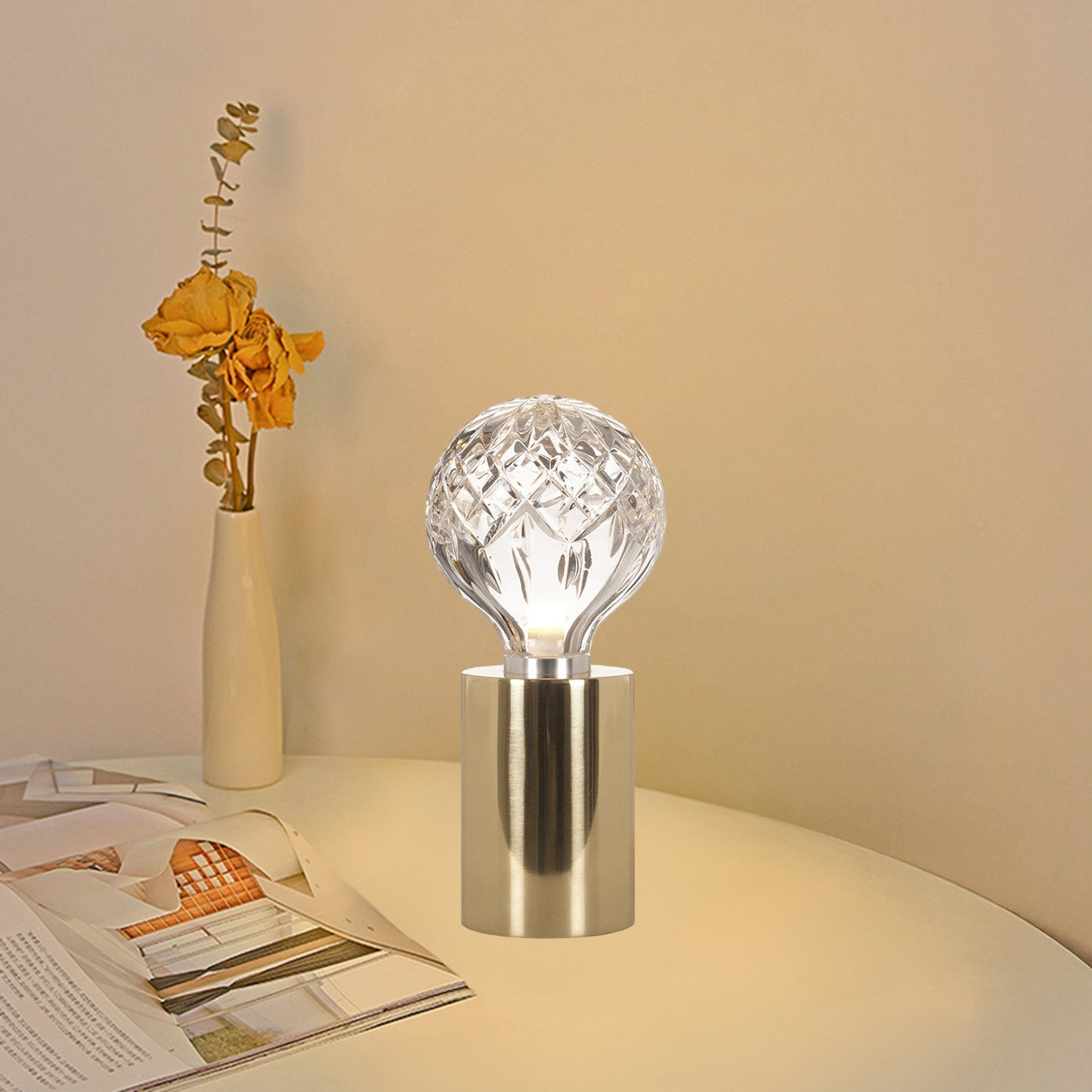 Crystal Bulb Traditional Table Lamp