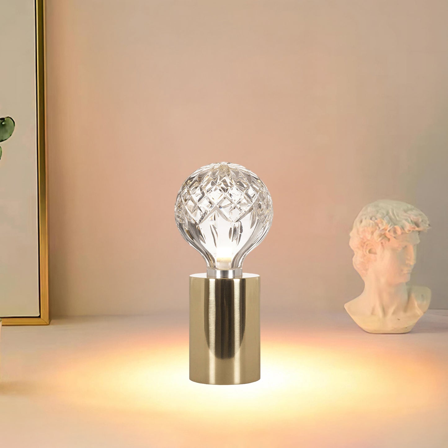 Crystal Bulb Traditional Table Lamp