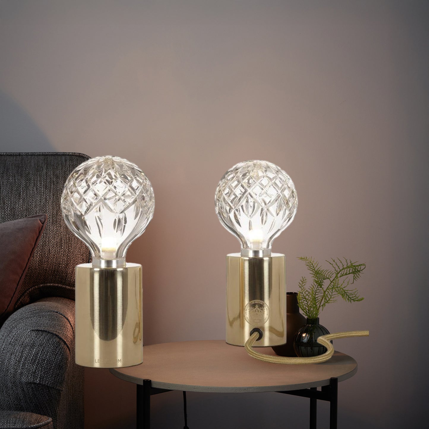 Crystal Bulb Traditional Table Lamp