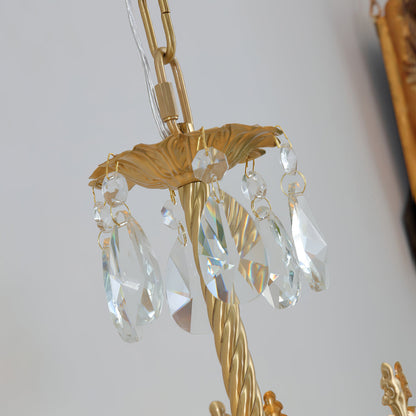 Crystal Crown Eclectic Metal Wall Light