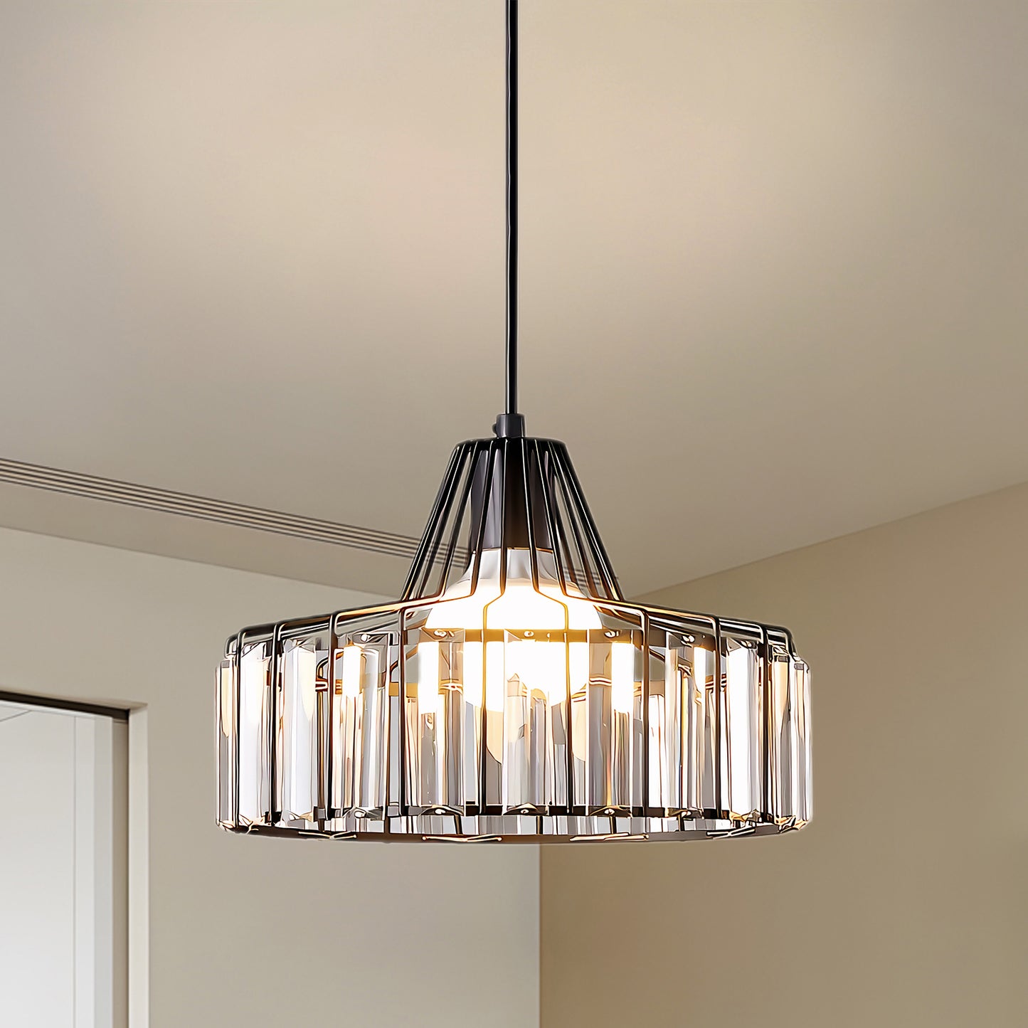 Crystal Drum Modern Pendant Lamp