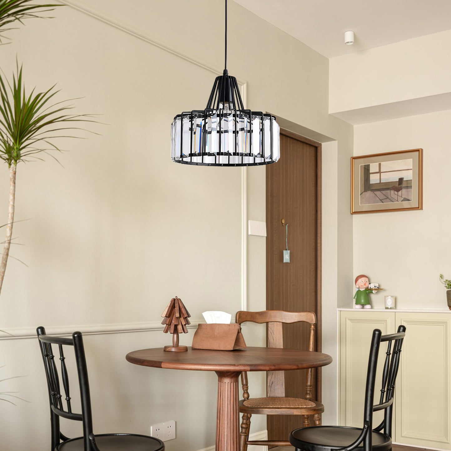 Crystal Drum Modern Pendant Lamp