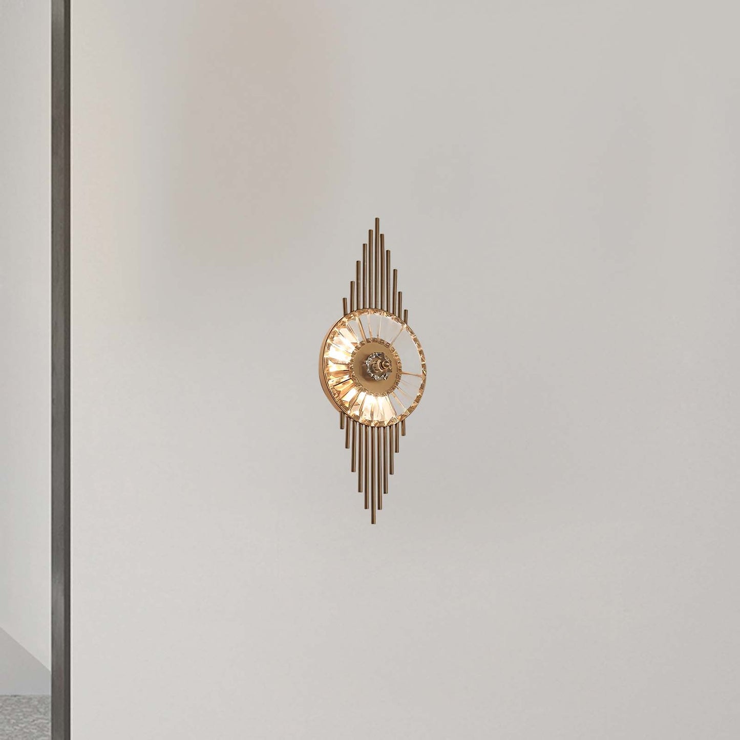 Crystal Gear Gold Modern Wall Light