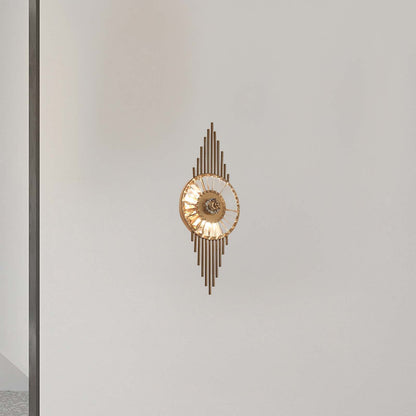 Crystal Gear Gold Modern Wall Light