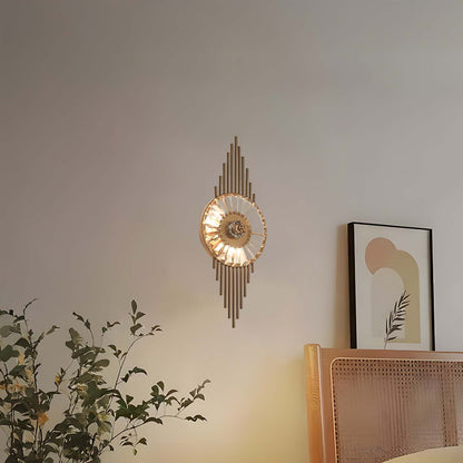 Crystal Gear Gold Modern Wall Light