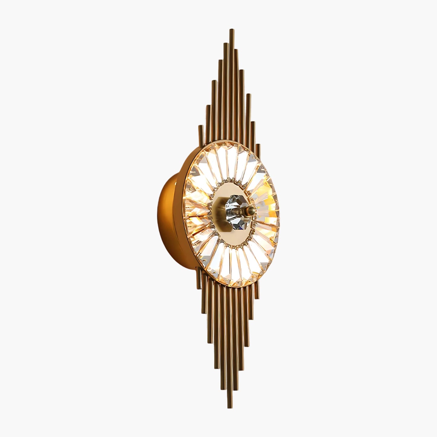 Crystal Gear Gold Modern Wall Light