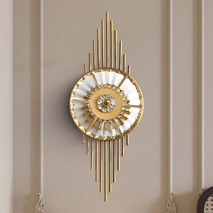 Crystal Gear Gold Modern Wall Light