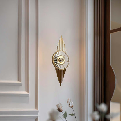 Crystal Gear Gold Modern Wall Light