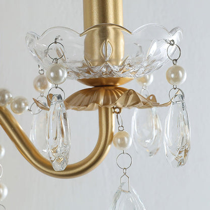 Crystal Pearl Chain Classic Wall Lamp