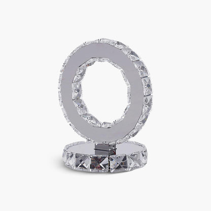 Crystal Rings Modern Steel Table Lamp