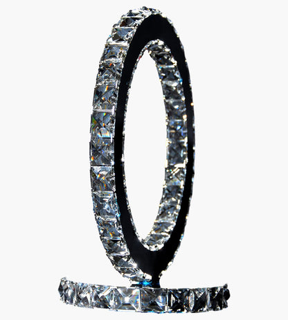 Crystal Rings Modern Steel Table Lamp