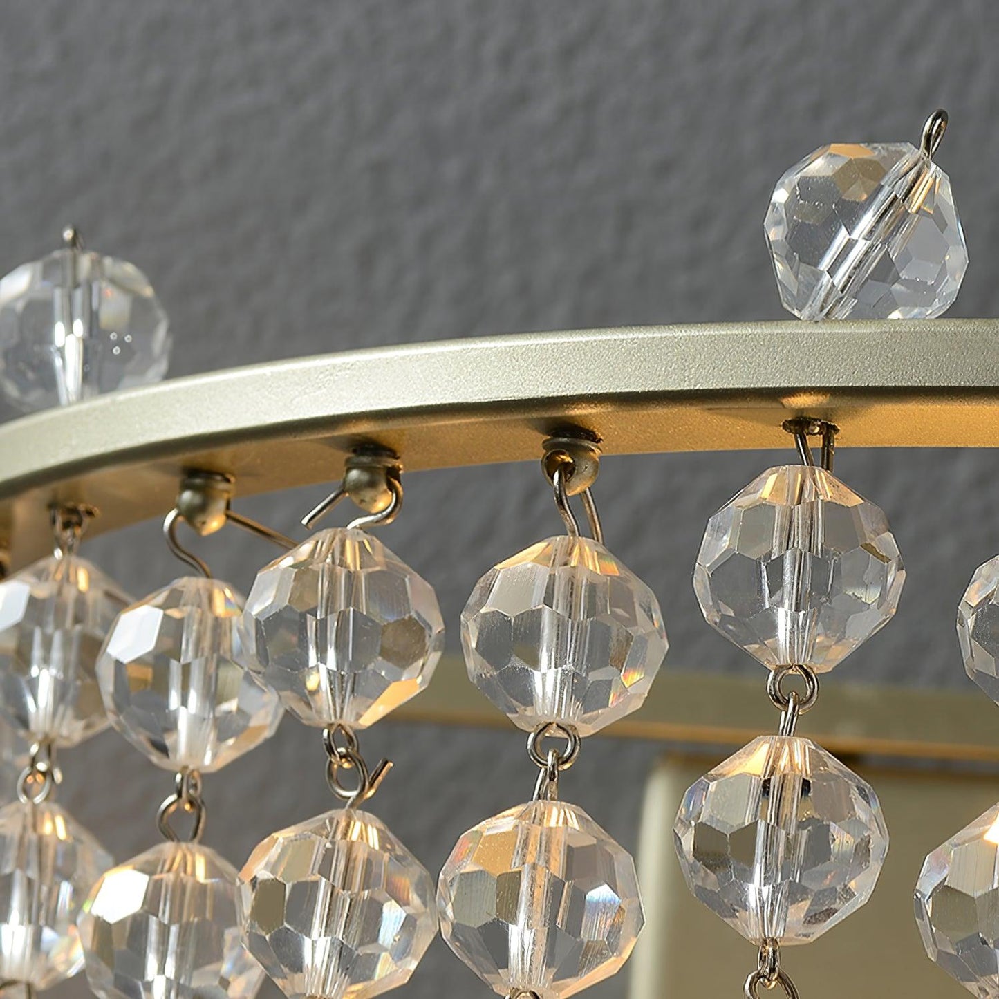 Crystal Waterfall Eclectic Metal Wall Light