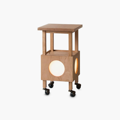 Cubby Mobile Traditional Wood Table Light