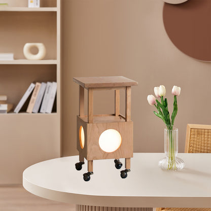 Cubby Mobile Traditional Wood Table Light