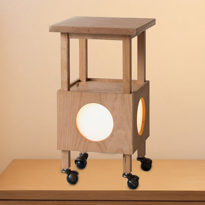 Cubby Mobile Traditional Wood Table Light