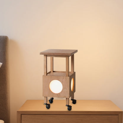 Cubby Mobile Traditional Wood Table Light