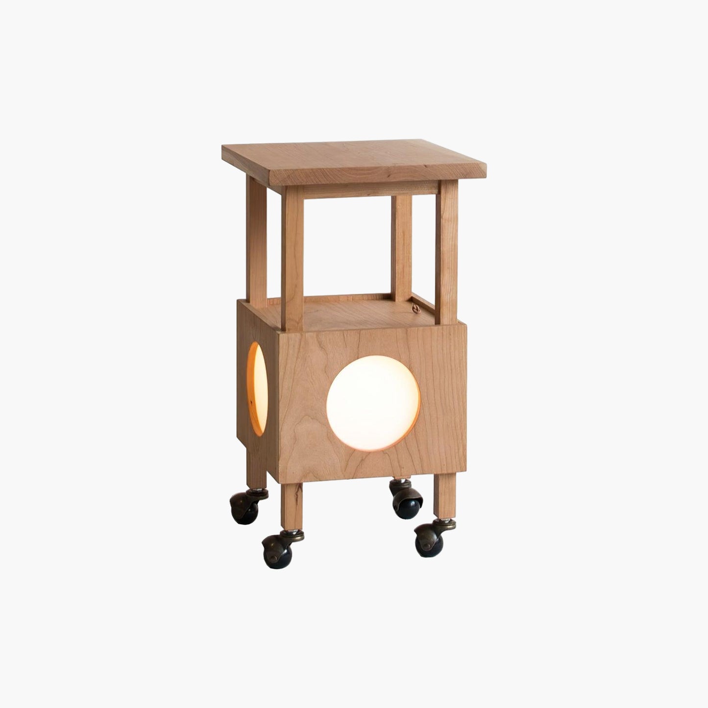 Cubby Mobile Traditional Wood Table Light