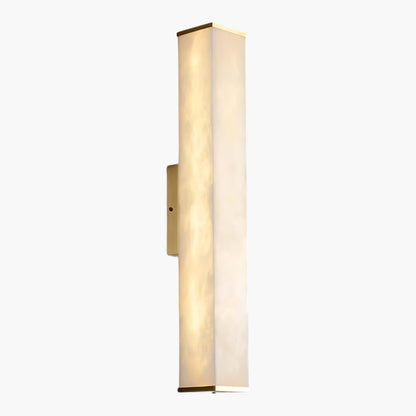 Cuboid Alabaster Modern Brass Wall Light