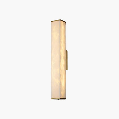 Cuboid Alabaster Modern Brass Wall Light